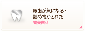 銀歯が気になる、詰め物がとれた