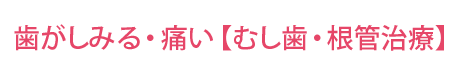 歯がしみる・痛い【むし歯・根管治療】